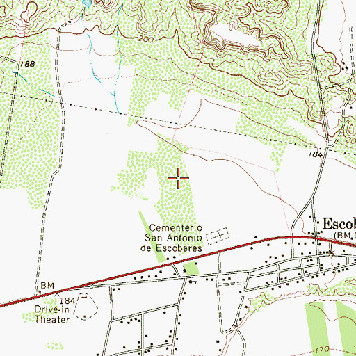 Topographic Map of Pena Number 1 Colonia, TX