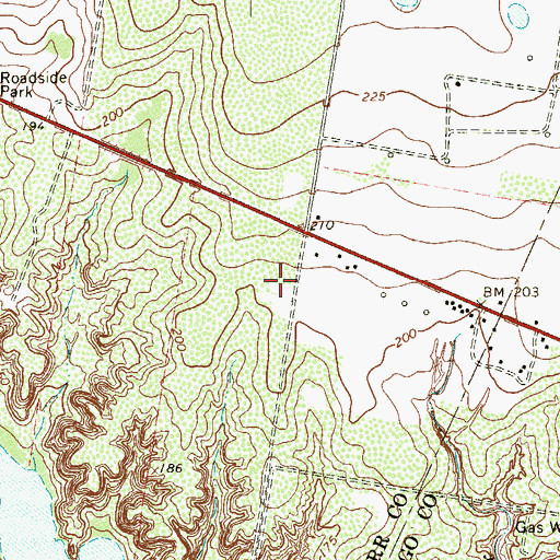 Topographic Map of Quesada Colonia, TX