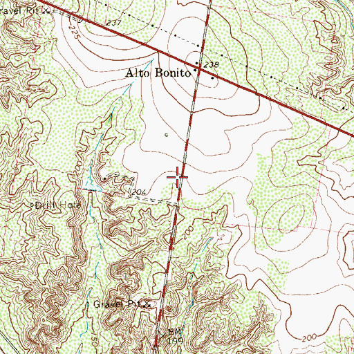 Topographic Map of Rafael Pena Colonia, TX
