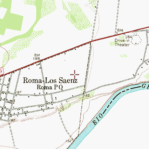 Topographic Map of Florentino Sosa Colonia, TX