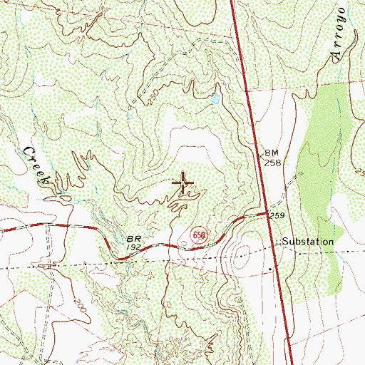 Topographic Map of Fronton Ranchettes Colonia, TX