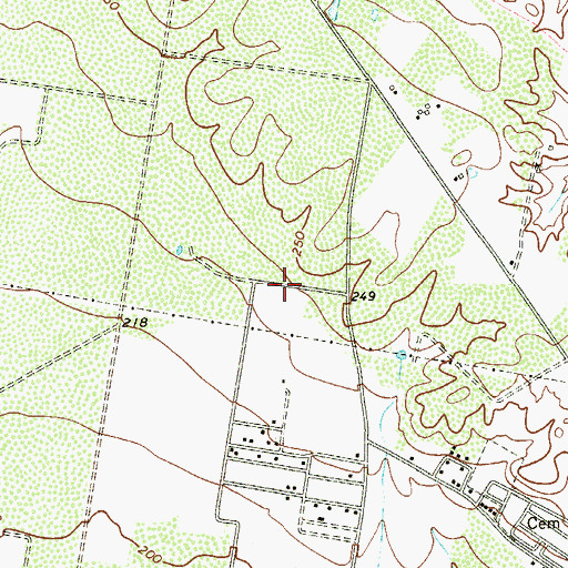 Topographic Map of Garcia's Colonia, TX