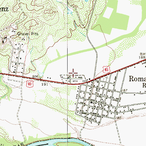 Topographic Map of Garza Addition Colonia, TX