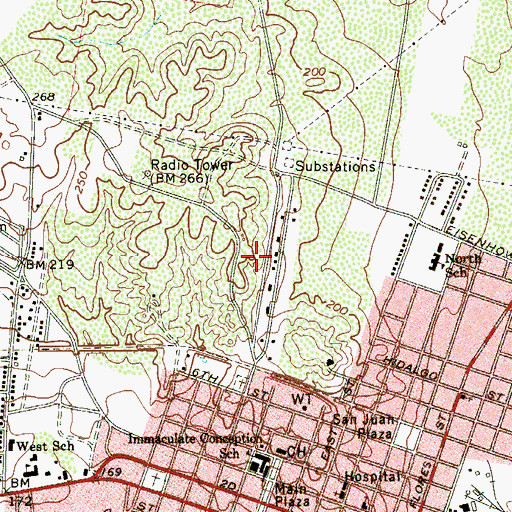 Topographic Map of Garza-Gutierrez Colonia, TX