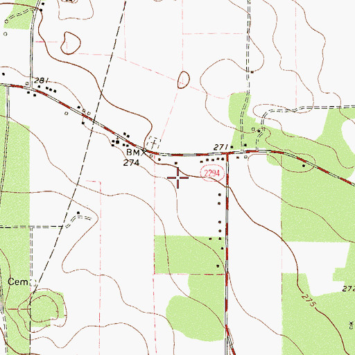 Topographic Map of Gloria Colonia, TX