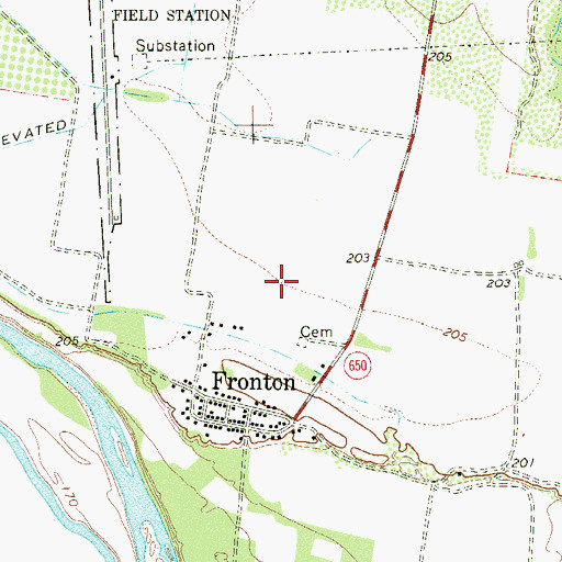 Topographic Map of Guadalupe Guerra Colonia, TX