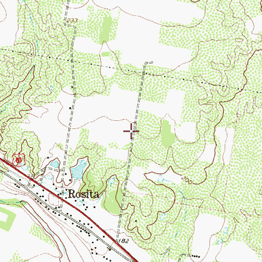 Topographic Map of Hilltop Colonia, TX