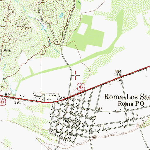 Topographic Map of Javier Ramirez Colonia, TX