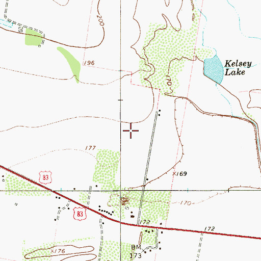 Topographic Map of La Escondida Colonia, TX