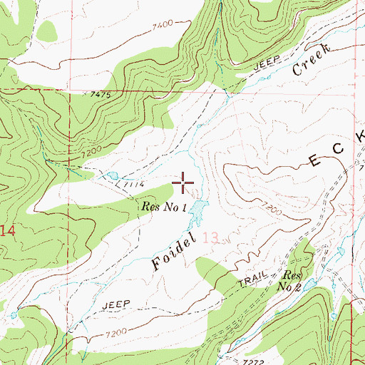 Topographic Map of Eckman Park Number 1 Dam, CO