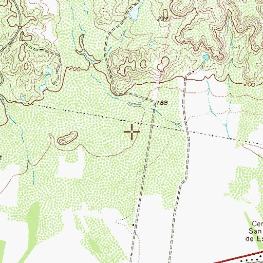 Topographic Map of Loma Vista Colonia, TX