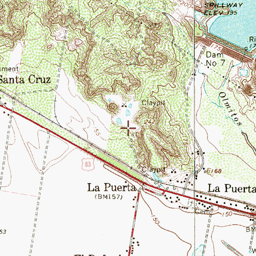 Topographic Map of La Puerta Number 2 Colonia, TX