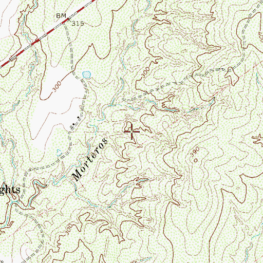 Topographic Map of Lago Vista Colonia, TX