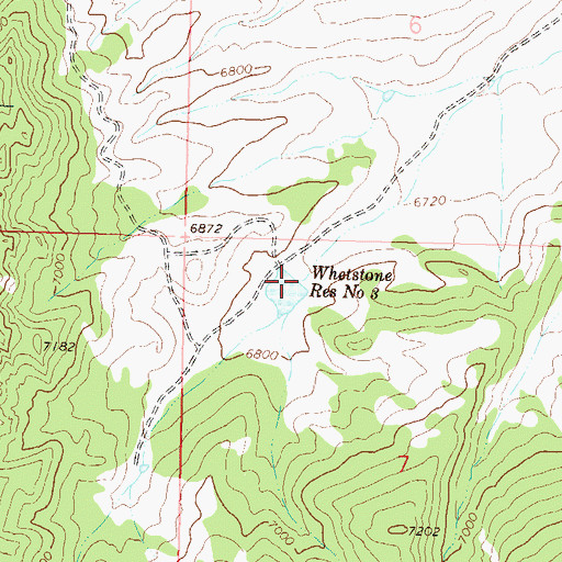 Topographic Map of Whetstone Number 3 Dam, CO