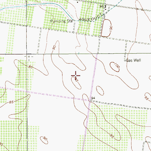 Topographic Map of Sandy Ridge Colonia, TX
