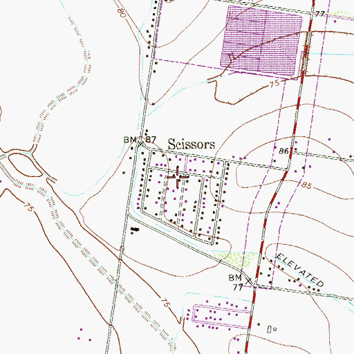 Topographic Map of Schroeder Colonia, TX