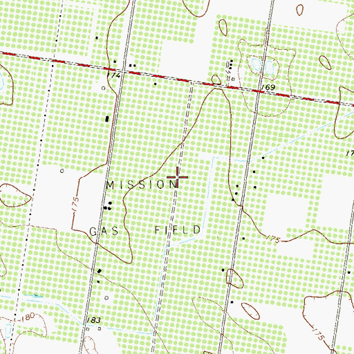 Topographic Map of Schuerbach Acres Colonia, TX