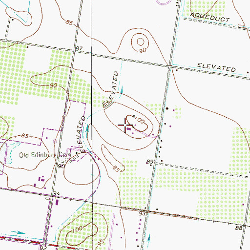 Topographic Map of Schunior's Colonia, TX