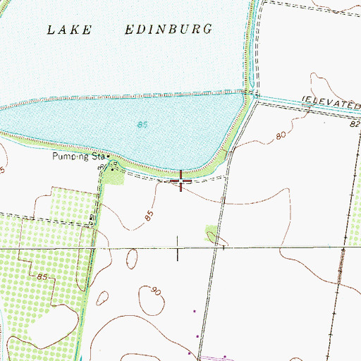 Topographic Map of Seminary Estates Colonia, TX