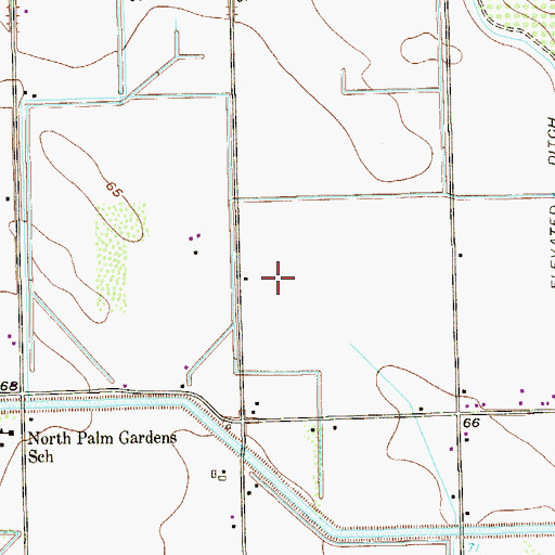 Topographic Map of Rebecca Colonia, TX