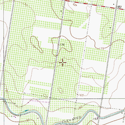 Topographic Map of Regal Estates Colonia, TX