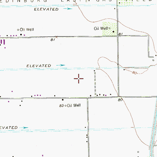 Topographic Map of Reina del Sol Mobile Home Estates Colonia, TX