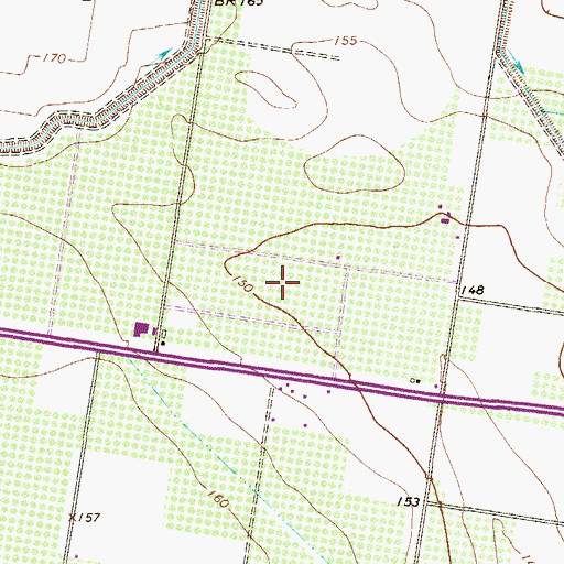 Topographic Map of Restful Valley Ranch Colonia, TX