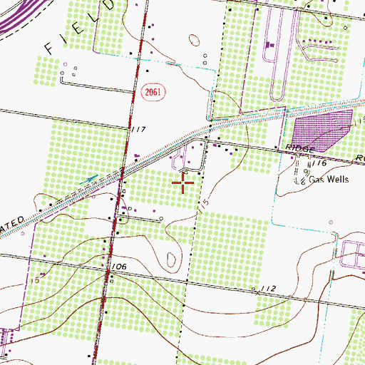 Topographic Map of Ridge Road Colonia, TX