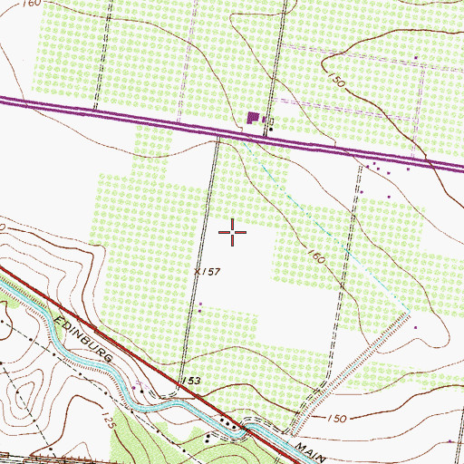 Topographic Map of Riverside Estates Colonia, TX