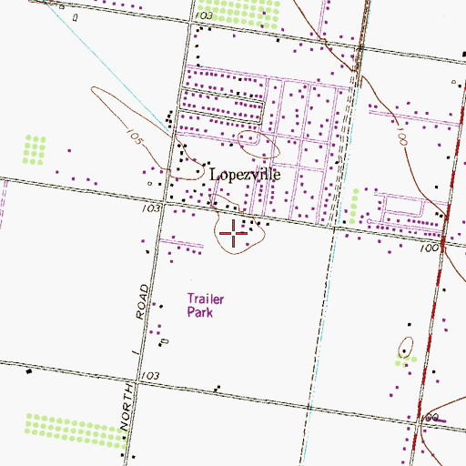 Topographic Map of Rodriguez Street Colonia, TX