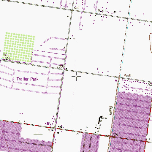 Topographic Map of Romo Colonia, TX