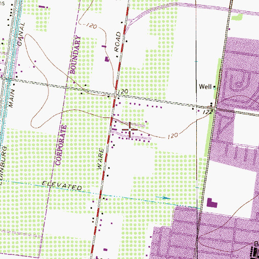 Topographic Map of Rosa Linda Colonia, TX