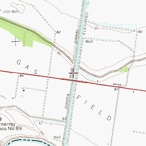 Topographic Map of Runn Colonia, TX