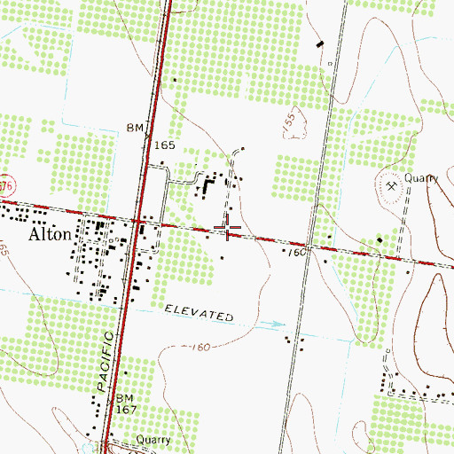 Topographic Map of Salas Colonia, TX