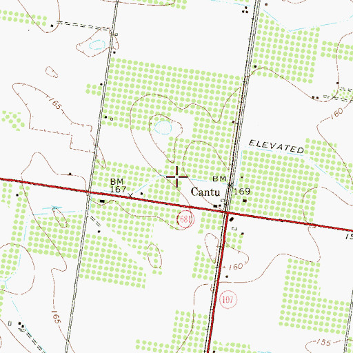 Topographic Map of Ramon Leal Colonia, TX