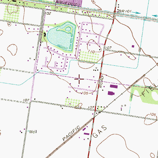 Topographic Map of Ranchette Estates Colonia, TX