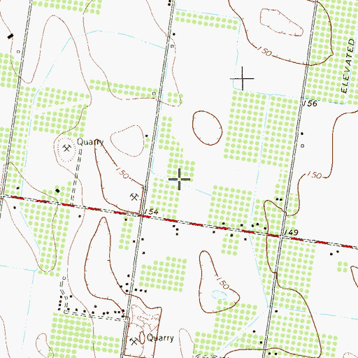 Topographic Map of Rancho Grande Estates Colonia, TX