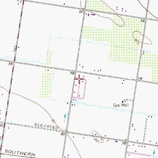 Topographic Map of Rancho Nuevo Colonia, TX