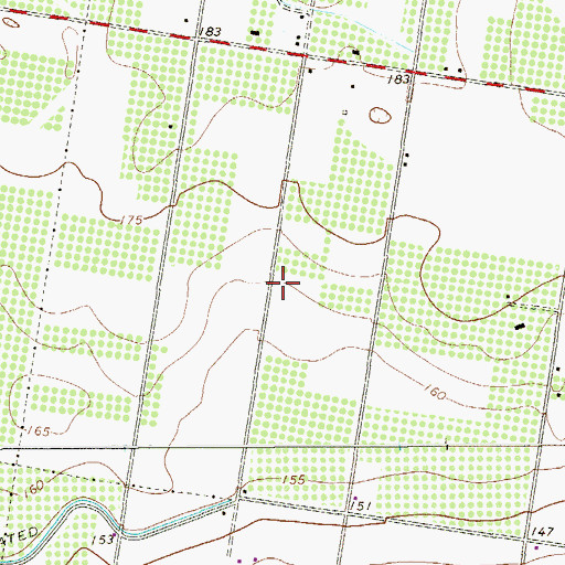 Topographic Map of Randolph Barnett Number 1 Colonia, TX