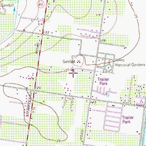 Topographic Map of Randy Ley Colonia, TX