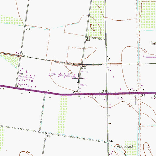 Topographic Map of Rankin Colonia, TX