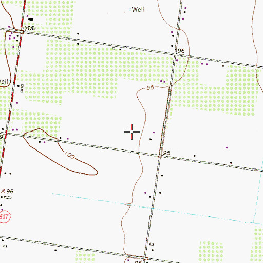 Topographic Map of Pecan Estates Number 5 Colonia, TX
