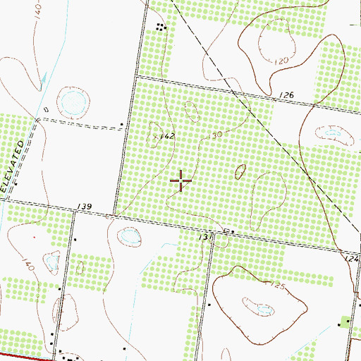 Topographic Map of Plantation Oaks North Colonia, TX