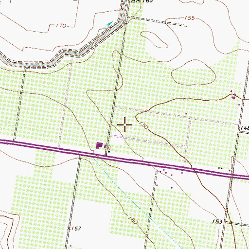 Topographic Map of Pleasant Valley Ranch Colonia, TX