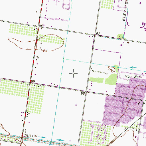 Topographic Map of Post Oaks Colonia, TX