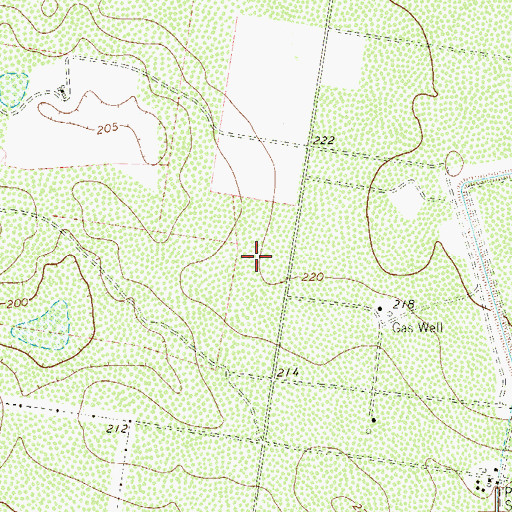 Topographic Map of Puerta Blanca Colonia, TX