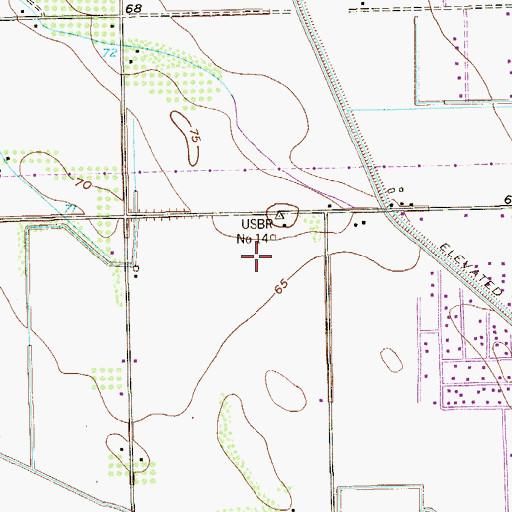 Topographic Map of Puesta del Sol Colonia, TX