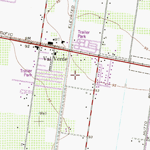 Topographic Map of Quiet Village Number 2 Colonia, TX