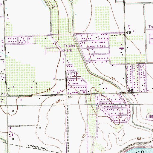 Topographic Map of R C Babb Colonia Number 2, TX