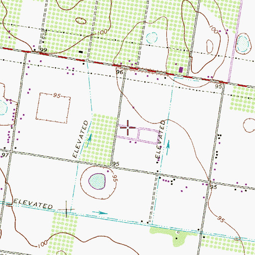 Topographic Map of R C W Colonia, TX
